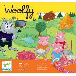 Woolfy jeu coopératif djeco - plateau et pièces du jeu