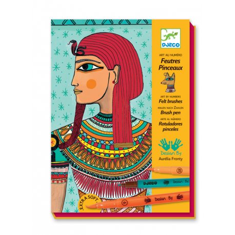 Art égyptien - feutres pinceaux Djeco - Coffret
