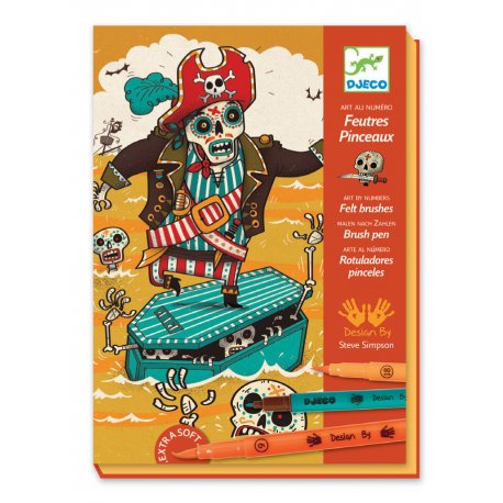 Mort de trouille - feutres pinceaux Djeco - Coffret