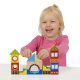 Petite fille jouant aux blocs de construction Multicolores