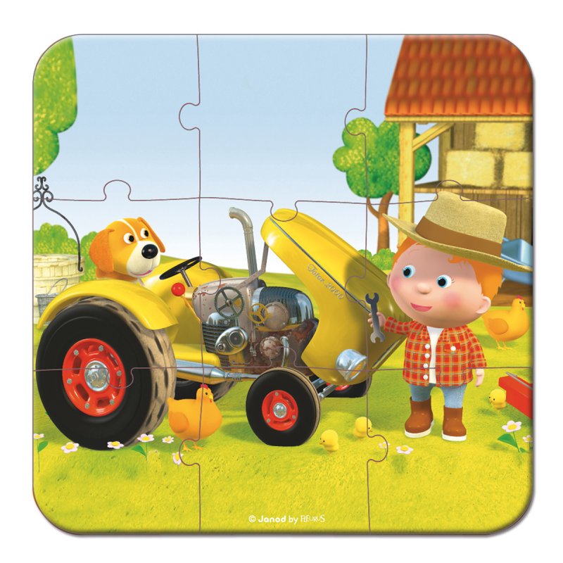 4 Puzzles 3 ans Le tracteur de Peter Janod - 17,90€