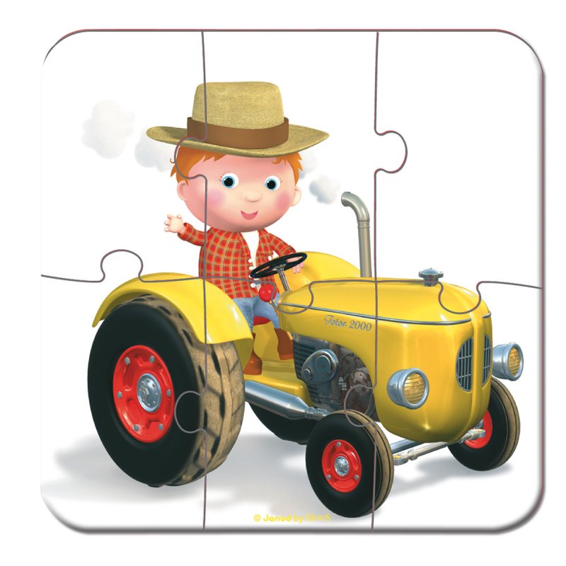 4 Puzzles 3 ans Le tractopelle d'Axel Janod - 17,90€