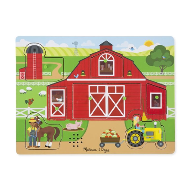 Puzzle sonore ANIMAUX de la FERME en bois Melissa & doug - Handouceur