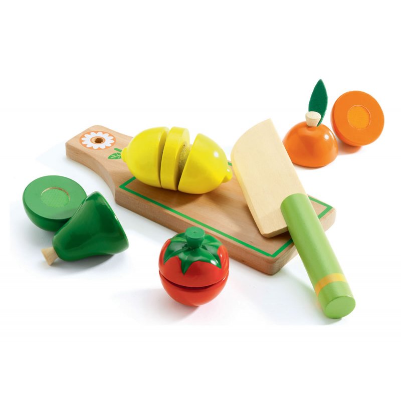 Jouets en Bois Fruits et Légumes à Découper, Enfant Dinette