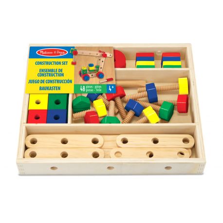 Jeu de construction en bois 48 pièces - coffret Melissa et Doug