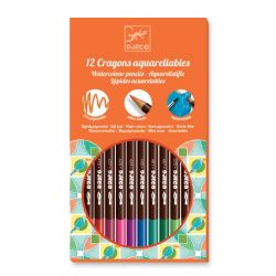 12 crayons aquarellables djeco