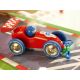 Jouet à traîner Voiture de course rouge et bleue