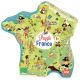 Puzzle Carte des merveilles de France - boite silhouette