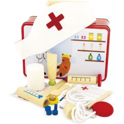 Malette Docteur Enfant, 63 Pièces Kit de Médecin Kit Docteur Enfant Jouets  du Docteur Imitation Jouets Déguisement de Docteur