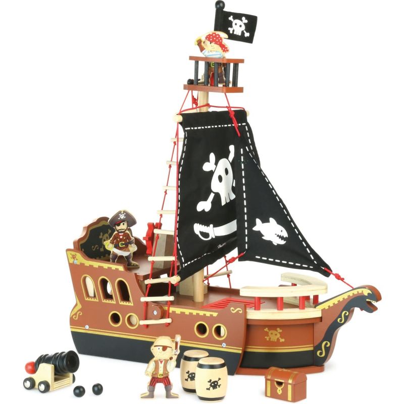 Navire pirate, jouets en bois