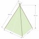 Tipi rose à froufrous - dimensions tipi