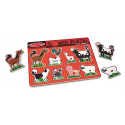 puzzle sonore animaux de la ferme - melissa et doug - les pièces