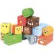 Cubes sonores en bois Animaux de la savane