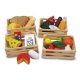 dînette en bois - 4 barquettes d'aliments - Melissa et Doug