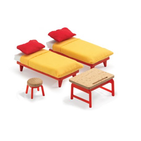 La chambre des enfants - Mobilier maison de poupées Djeco