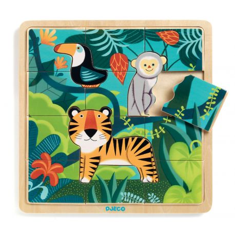 Puzzle 3 ans Jungle 15 pièces - Djeco - 9,90€