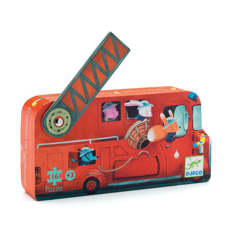 Puzzle camion de pompier Djeco 16 pièces - 9,90€