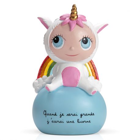 Tirelire Quand je serai grande j'aurai une licorne