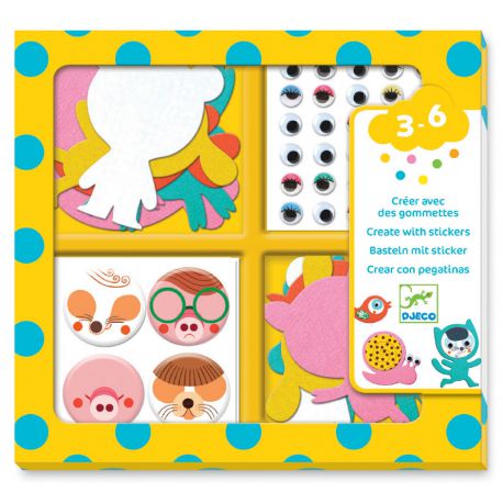 Jeu de gommettes pour enfant animaux rigolos