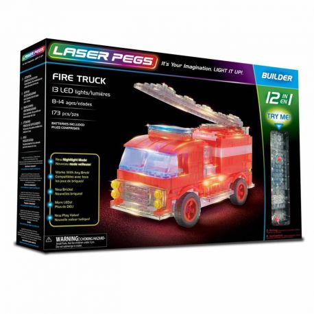 Camion de pompier 12 en 1 Laser Pegs - coffret