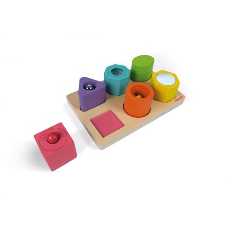 Puzzle 6 cubes sensoriel Janod