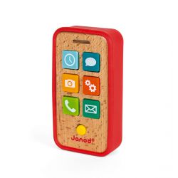 Téléphone pour enfant en bois avec sons