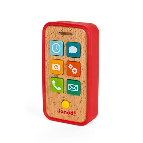 Téléphone pour enfant en bois avec sons