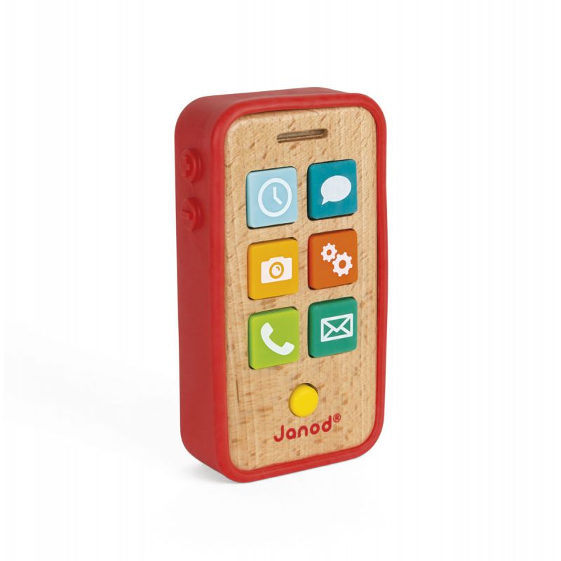 Téléphone pour enfant en bois avec sons Janod - 13,40€