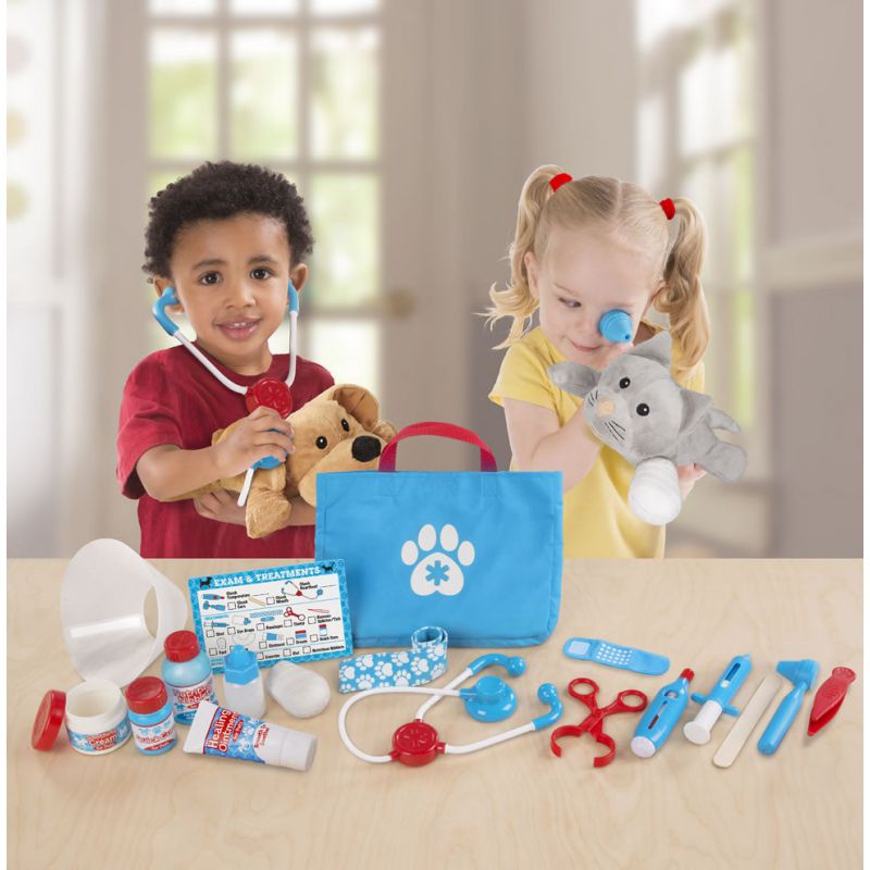 BUYGER Kit de Malette Veterinaire Enfant Jouet, Jeu d'imitation avec  Peluche Chien Outils, Cadeau pour Garçons Filles : : Jeux et Jouets