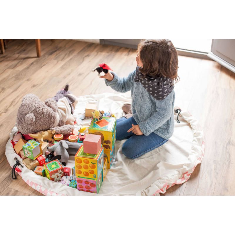 Sac rangement de jouets Diamant rose - Play and Go - 33,90€