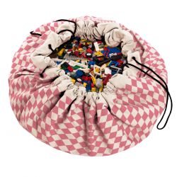 Sac rangement de jouets - Diamant rose- Play and Go