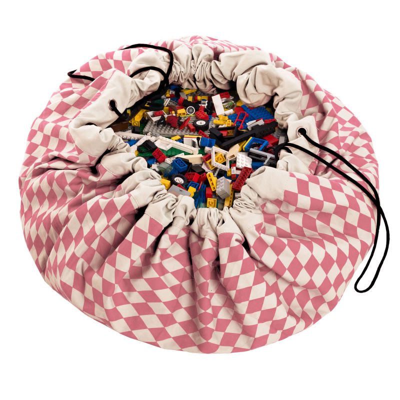 Sac rangement de jouets Diamant rose - Play and Go - 33,90€