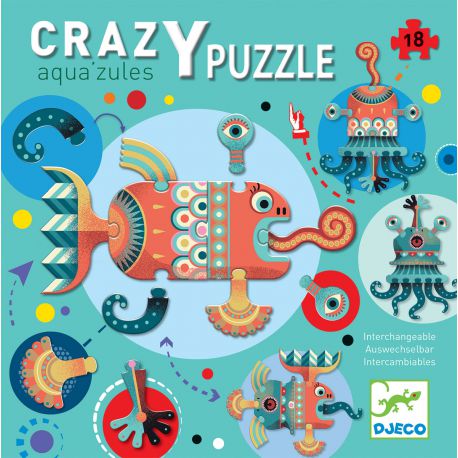 Aqua'zules - Crazy Puzzle 18 pièces interchangeables