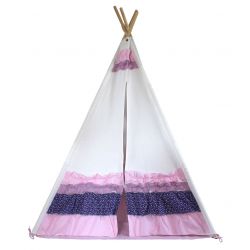 Tipi rose à froufrous