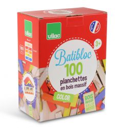 Batibloc color 100 planchettes en bois colorées