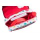 Cartable Chaperon Rouge - poche centrale avec cahier, gourde et boîte à goûter