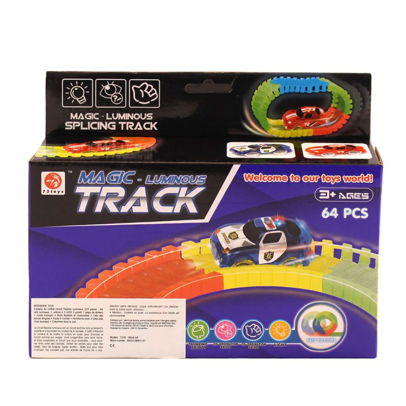 Mega kit Magic Tracks 416 pièces + 2 voitures + 2 croisements  Magasindejouets - 27,90€