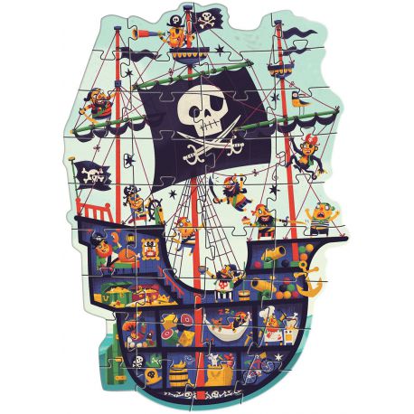 Puzzle géant Le bateau des pirates 36 pièces