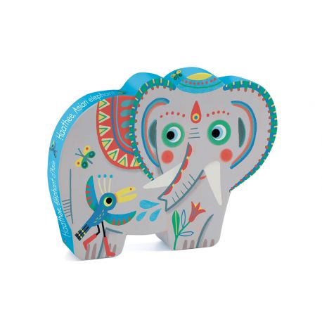 Puzzle 3 ans Haathee, éléphant d'Asie Djeco 24 pièces