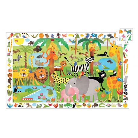 La jungle - Puzzle d'observation 3 ans - 35 pièces