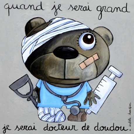 Tableau Quand je serai grand je serai docteur de doudou