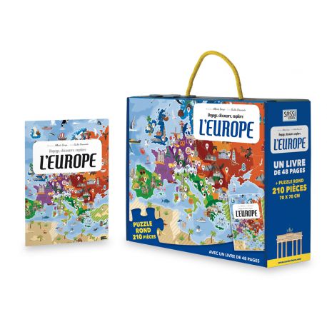 Voyage, découvre, explore l'Europe - puzzle + livre