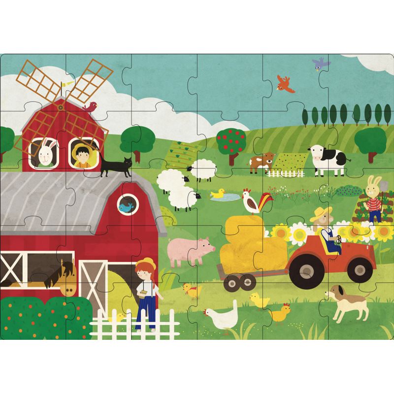 La ferme - Puzzle 30 pièces + livre Sassi - 14,90€