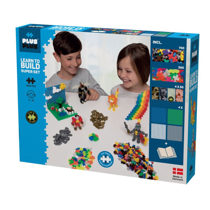 Plus Plus Méga kit découverte basic 1200 pcs - Jeu de construction