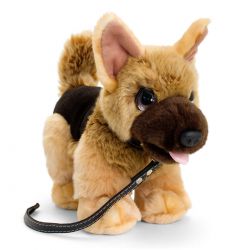 Peluche Berger Allemand avec laisse 30 cm