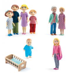 Pack famille de poupées Djeco Gaspard & Romy