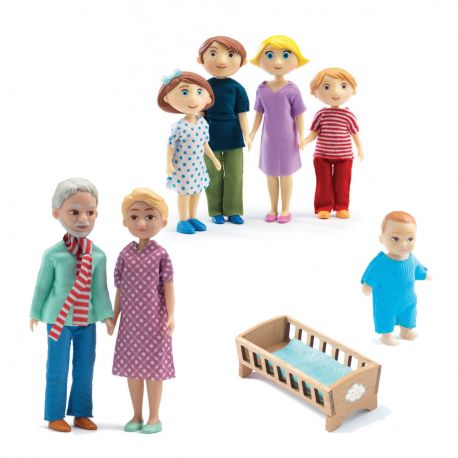 Petit Pack famille de poupées Djeco Gaspard & Romy