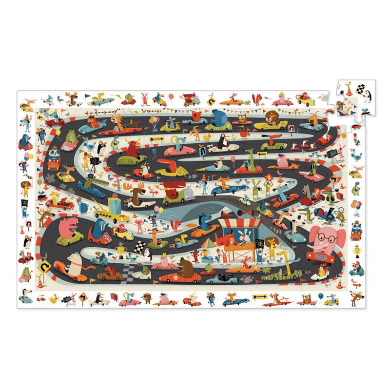 Puzzle d'observation Rallye automobile 54 pièces Djeco - 4 ans - 11,80€