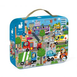 puzzle city 4 ans 36 pièces - valisette