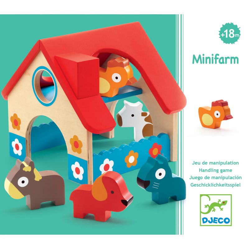 Minifarm Petite ferme Djeco avec animaux dès 18 mois - 21,50€